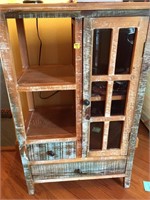 Cabinet with Glass door, shelves, 2 drawers,