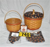 (2) Longaberger Pumpkin baskets incl.