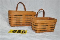 (2) Longaberger baskets incl. 1994 medium key