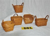 (5) Longaberger Booking Baskets incl.
