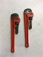 Two 14-inch RIDGED pipe wrenches like new