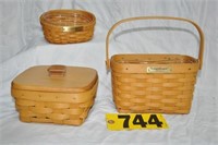 (3) Longaberger baskets incl.