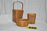 (3) Longaberger Heartland baskets incl