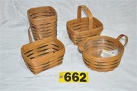 (4) Longaberger "Heartland" Collection baskets