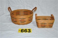 (2) Longaberger "Woven Traditions" basket incl.