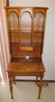 Vintage wood desk/hutch with two upper shelves