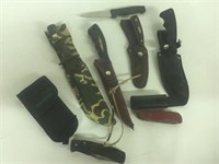 Lot of 8 Various Knives, Etc.