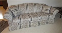 Hill Craft Furniture Co. floral upholstered sofa.