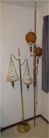 (2) Vintage electric floor lamps including