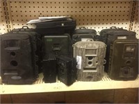 Lot of 10 Game Cameras & 3 Empty Cases