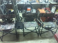 Lot of 3 Fold-Up Camo Chairs