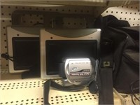 2 JVC Dig Video Cameras w/2 7" Monitors