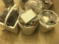 4 Buckets of Misc. Hardware, Mostly Electrical