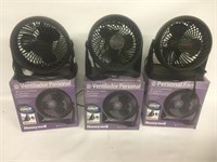 Lot of 6 Honeywell 8" Fans, 3 - NEW IN BOX