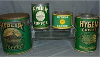 Hygeia Coffee. Lot of Four Tins.