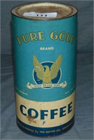 Pure Gold Three Pound Coffee Tin.