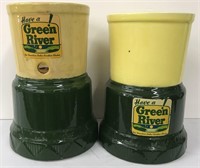 (2) Green River Fountain Syrup Dispensers