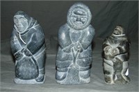 (3) Small Canadian Inuit Sculptures