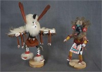 2 Ron Laigo Native American Kachina Dolls Signed
