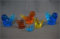 Bird's of Happiness Art Glass Collection Signed