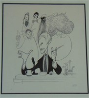 Signed Hirschfeld Lithograph, Johnny Carson.
