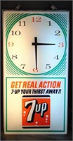 7UP Advertising Light Up Clock