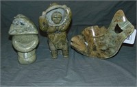 (3) Sculptures Including Inuit & Stone