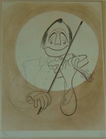 Signed Hirschfeld Lithograph. Jack Benny.