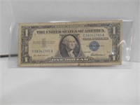 One Dollar Bill Silver Certificate 1957