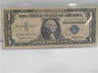 One Dollar Silver Certificate 1957 B