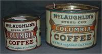 McLaughlin's Coffee Tin Lot of Two.