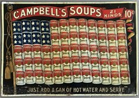 Extremely Rare Campbell's Soup Embossed Tin Sign