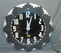 Cleveland Neon "Aztec" Clock, Circa 1950's