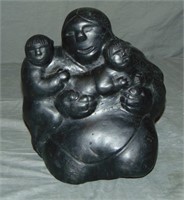 Soapstone Sculpture, "Mother and Children"