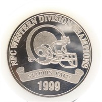 1999 NFL One Troy Ounce .999 Fine Silver Round