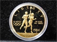 1984-W OLYMPICS $10 GOLD COMMEMORATIVE COIN