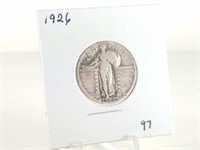 1926 STANDING LIBERTY SILVER QUARTER COIN