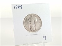 1929 STANDING LIBERTY SILVER QUARTER COIN