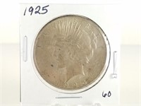 1925 PEACE SILVER DOLLAR COIN