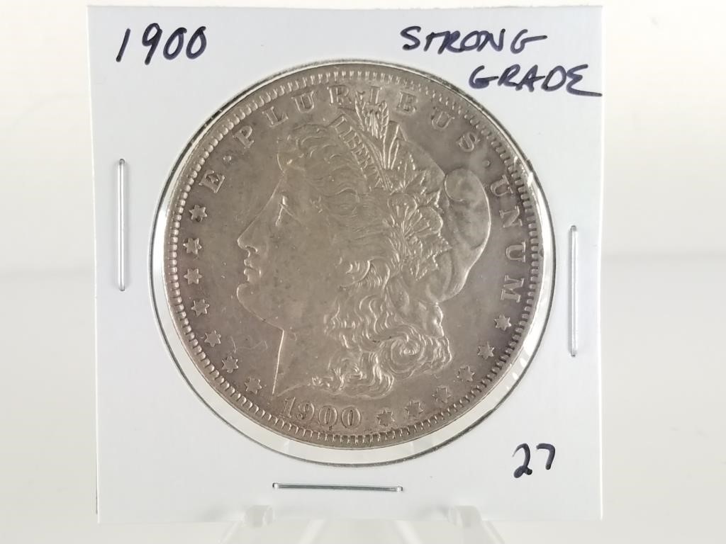 COIN ONLY AUCTION MORGANS PEACE GRADED AND MORE