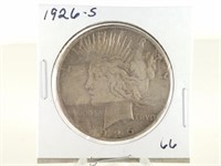 1926-S PEACE SILVER DOLLAR COIN