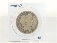 1808-D BARBER SILVER HALF DOLLAR COIN