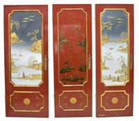 (3) ITALIAN ARCHITECTURAL MIRRORED PAINTED DOORS