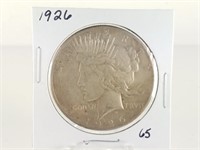 1926 PEACE SILVER DOLLAR COIN