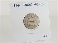 1866 SHIELD NICKEL