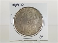 1904-O MORGAN SILVER DOLLAR COIN