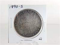 1890-S MORGAN SILVER DOLLAR COIN