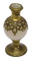 FRENCH PALAIS ROYAL OPALINE SCENT BOTTLE W/ SCENE