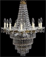 CONTINENTAL EMPIRE STYLE CRYSTAL 13LT CHANDELIER