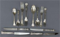 (12) ENGLISH KINGS PATTERN FLATWARE, ASSEMBLED